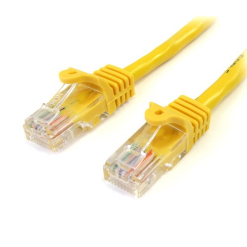 StarTech.com Cat5e Ethernet Cable - 25 ft - Yellow- Patch Cable - Snagless Cat5e Cable - Long Network Cable - Ethernet Cord - Cat 5e Cable - 25ft